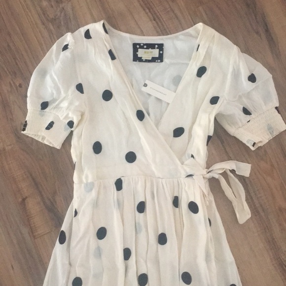 NWT Anthropologie Maeve Breanna Polka Dot Dress 8 - Picture 6 of 7